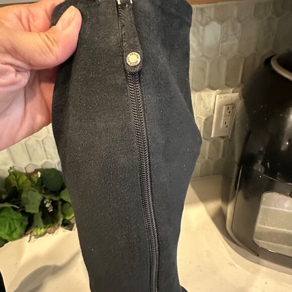 Isaac Mizrahi For Target Womens Black Knee-High Heeled Boots 9.5 Fabric Upper Si - Picture 4 of 11